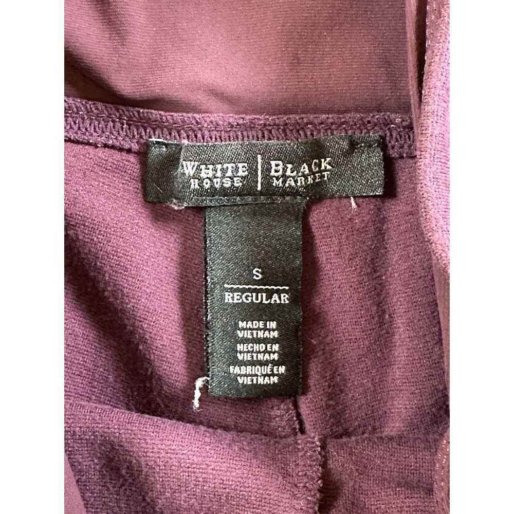 White House Black Market Burgundy Leggings Size Small - Picture 7 of 9
